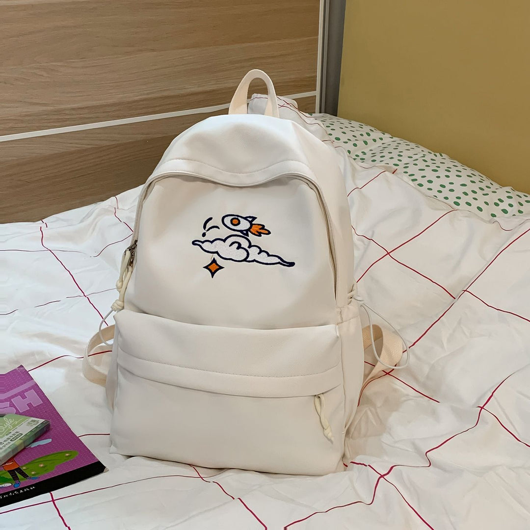 Fashionable backpack with artistic embroidery design Stornfield