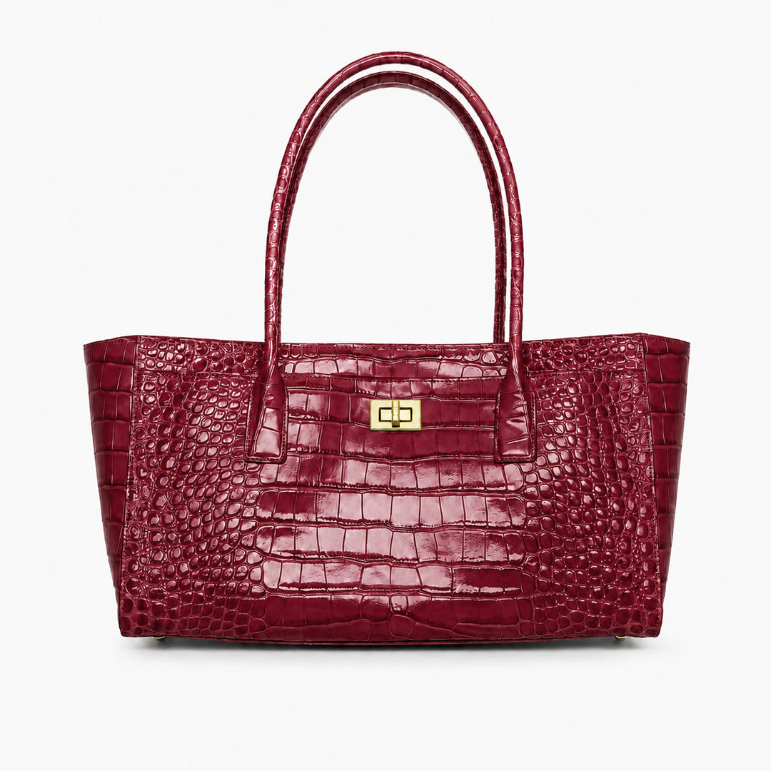 Elegant Crocodile Pattern Tote Bag