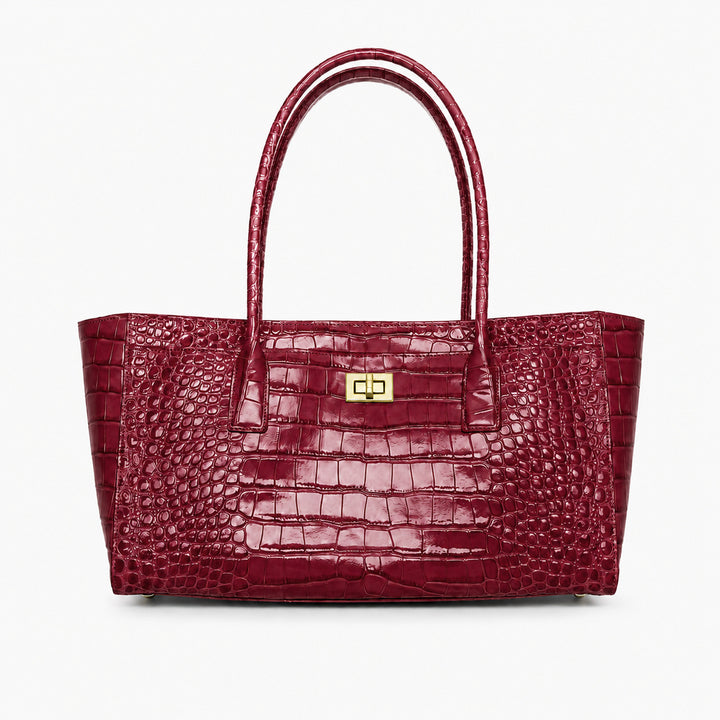 Elegant Crocodile Pattern Tote Bag