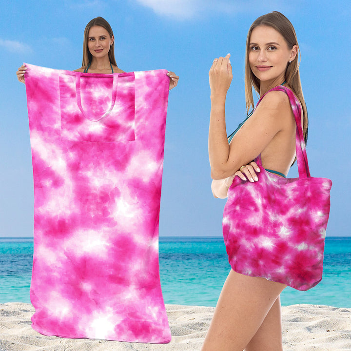 Beach towel with integrated tote bag design Stornfield