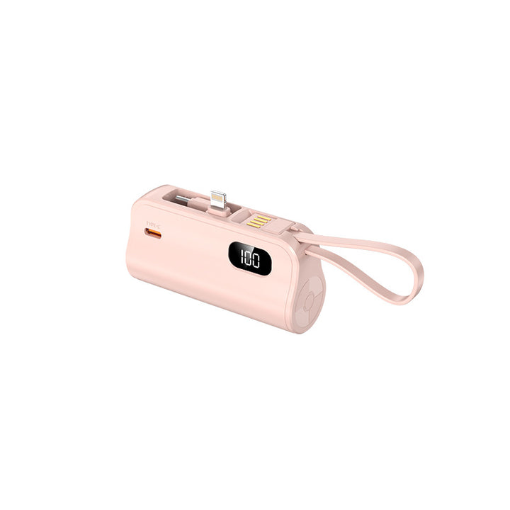 Portable power bank with integrated cables and LED display Stornfield