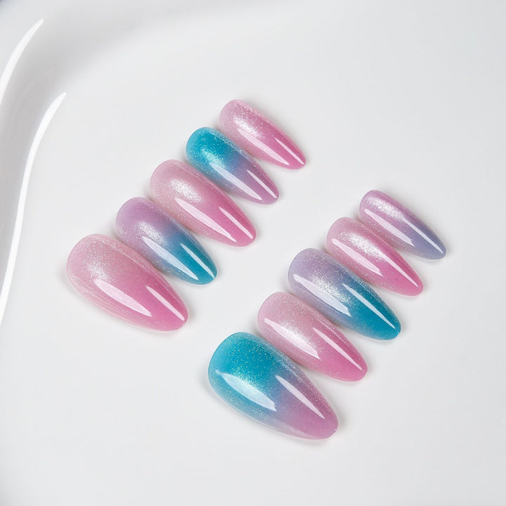 Glossy Ombre Press-On Nail Set