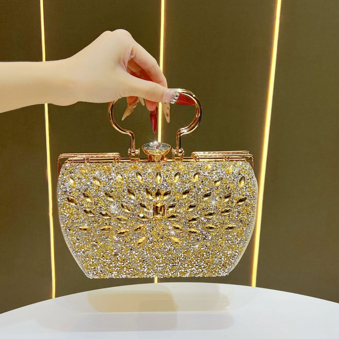 Floral-Inspired Crystal Evening Handbag