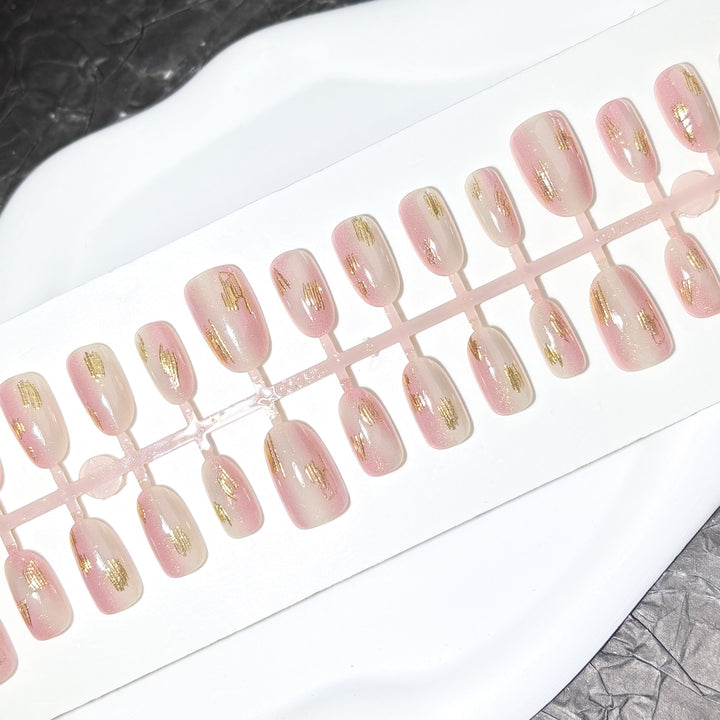 Elegant Glittery Press-On Nail Art Set