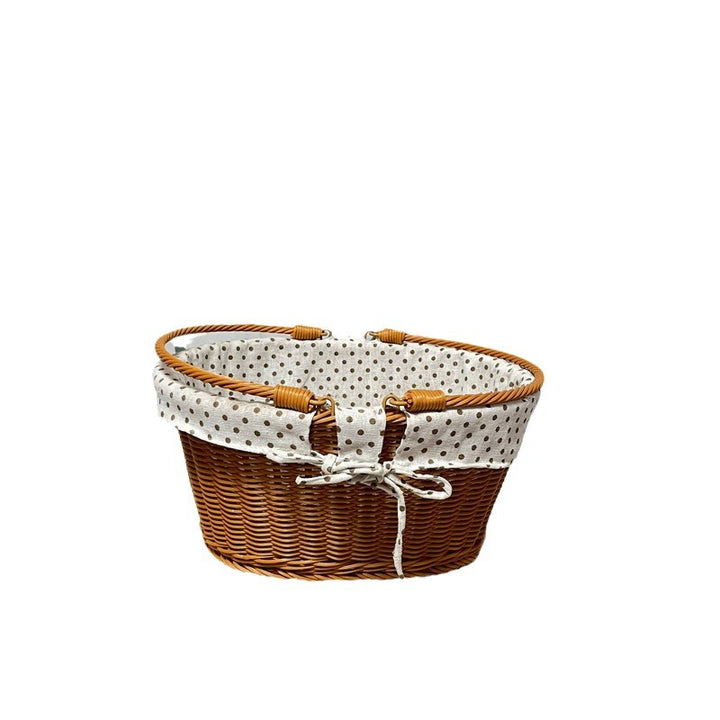 Ladies Elegant Braided Basket with Removable Fabric Insert Stornfield