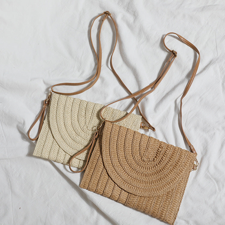 Handbag Made of High-Quality Woven Straw with Elegant Flap Closure Stornfield