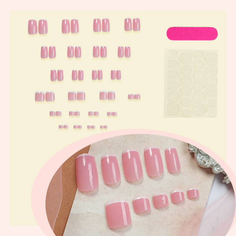 Elegant French Tip Press-On Nails Set Stornfield