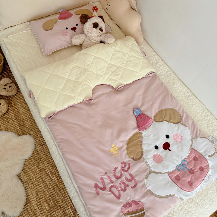 Baby Quilted Penguin Nap Sleeping Bag with Hooded Pillow