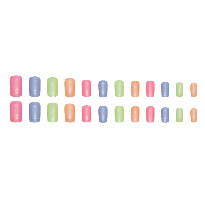 Iridescent Metallic Press-On Nail Set Stornfield