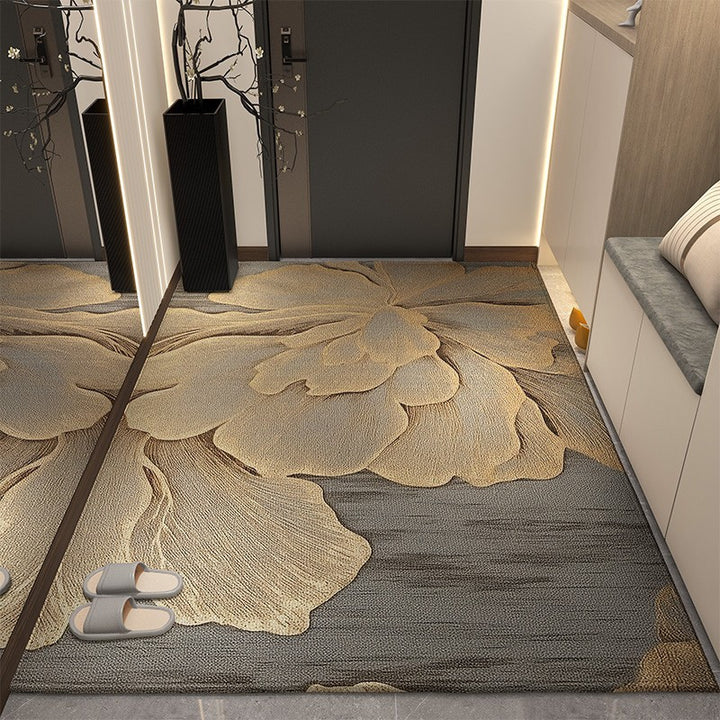 Elegant Textured Entryway Rug