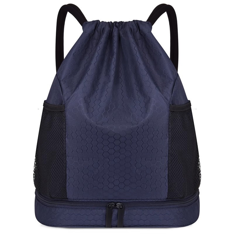 Lightweight Hexagonal Pattern Drawstring Backpack Stornfield