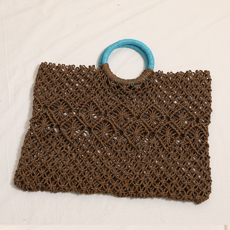 Elegant and Handmade Macrame Basket Bag Stornfield