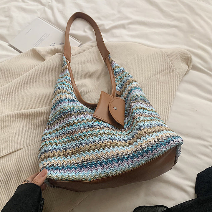 Bohemian Woven Straw Shoulder Bag