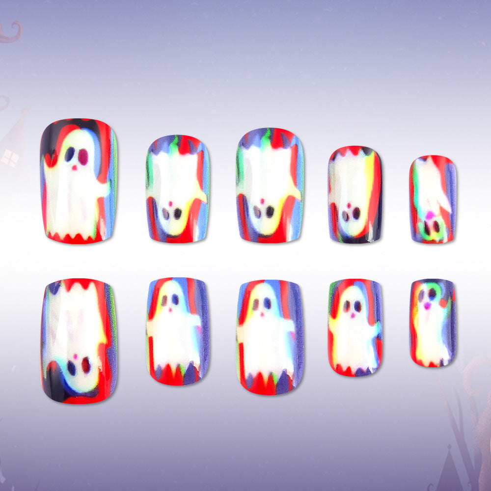 Halloween-Themed Ghost Press-On Nails Stornfield