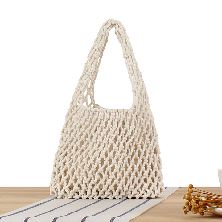 Handcrafted Tote Bag in Modern Mesh Design Stornfield