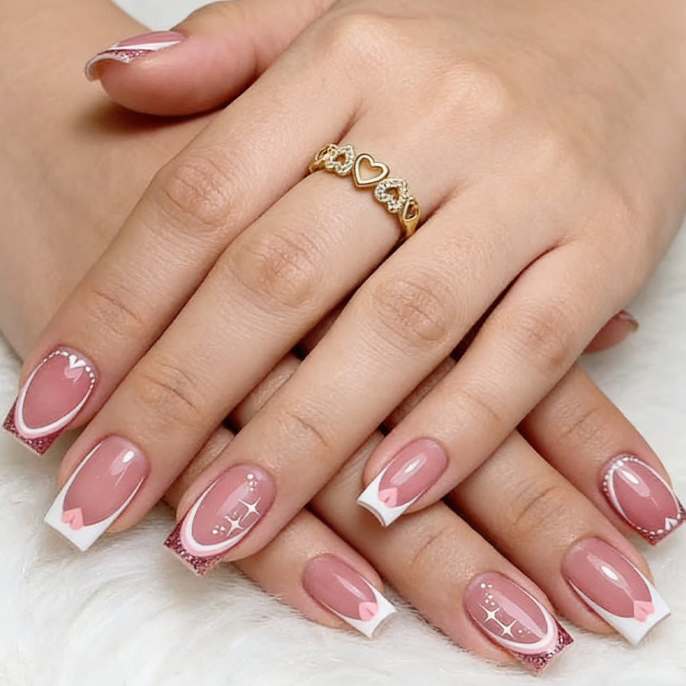 Elegant French Tip Gel Nail Set Stornfield