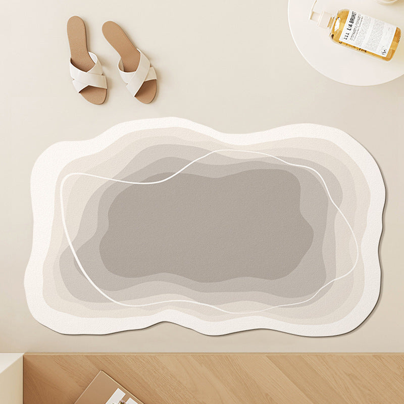 Modern Abstract Contoured Bath Mat