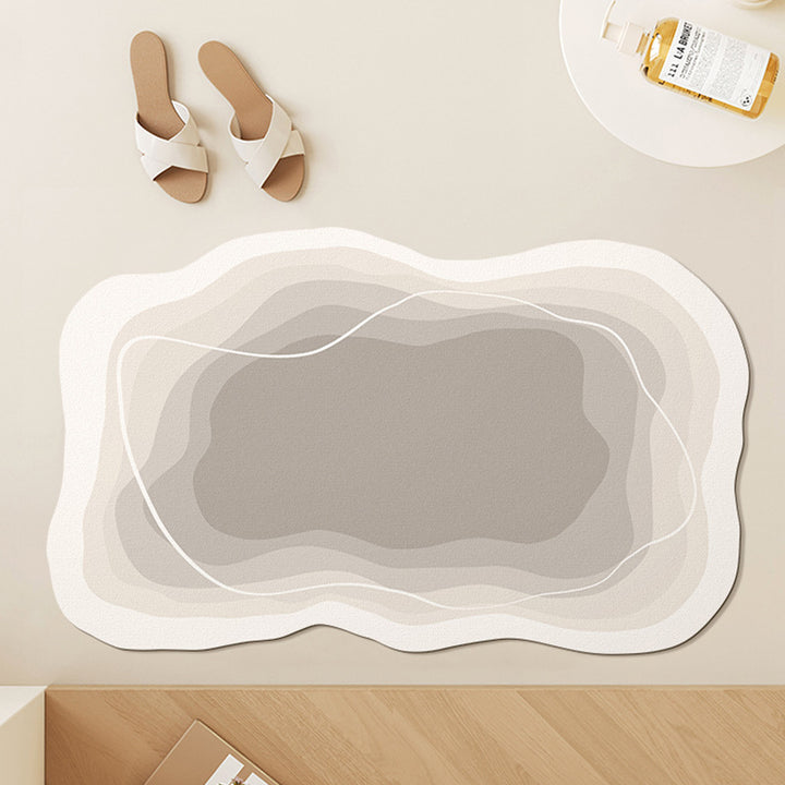 Modern Abstract Contoured Bath Mat