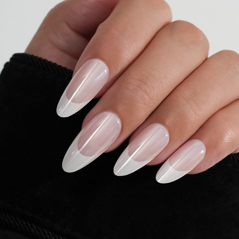 Artificial Nail Tips with Elegant French-Tip Design Stornfield