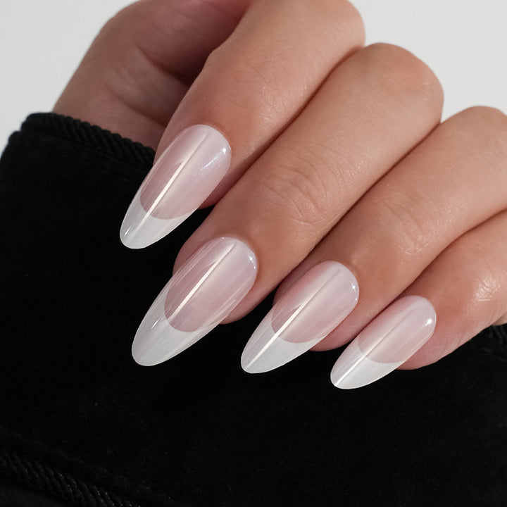 Artificial Nail Tips with Elegant French-Tip Design Stornfield