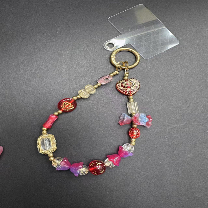 Floral Beaded Charm Keychain Stornfield
