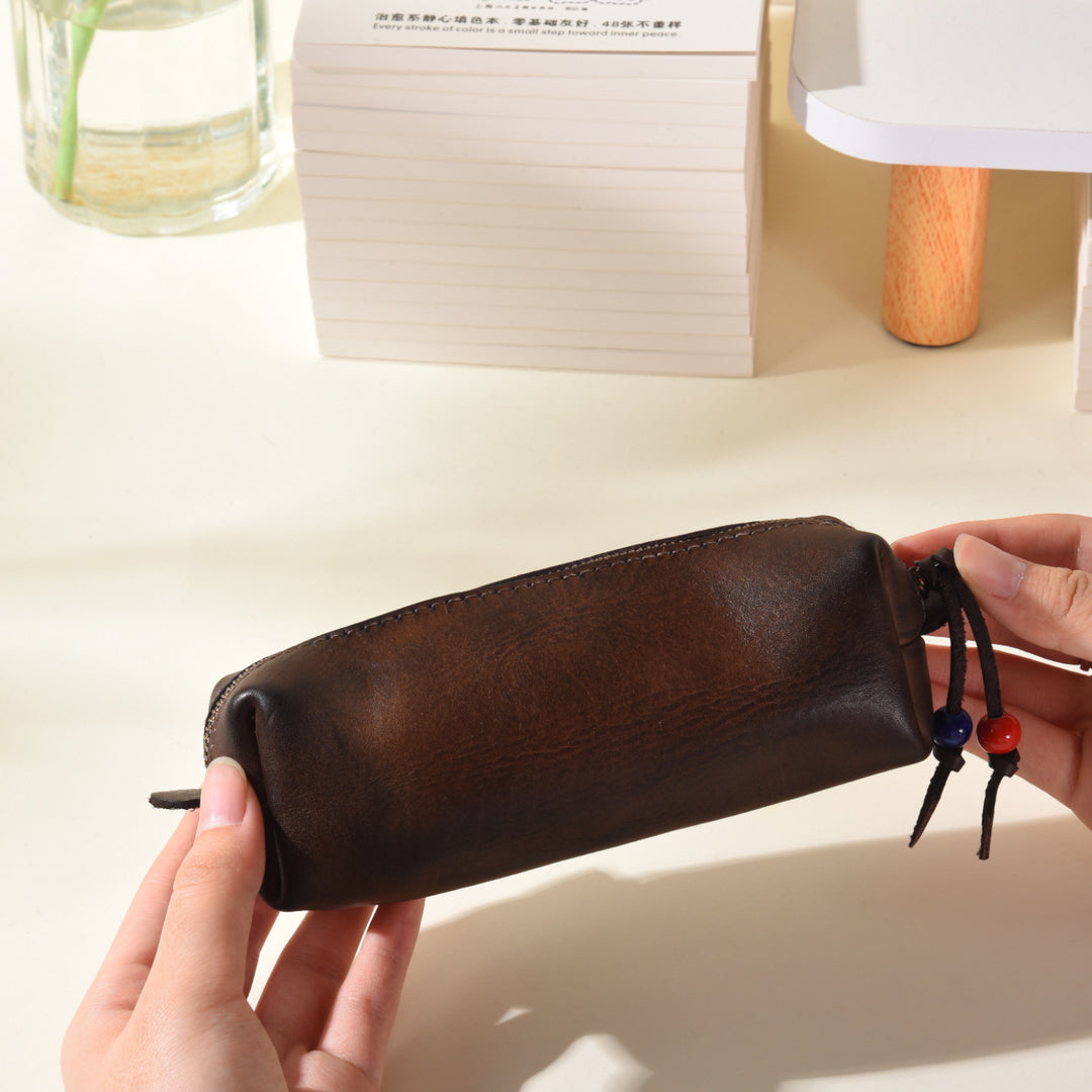 Vintage Leather Pencil Case