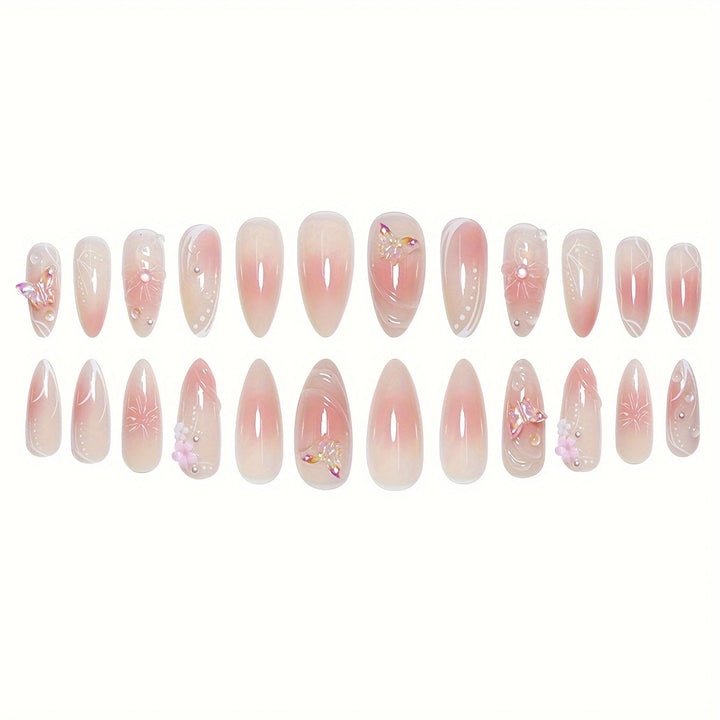 Artistic Infused Floral Press-On Nail Set Stornfield