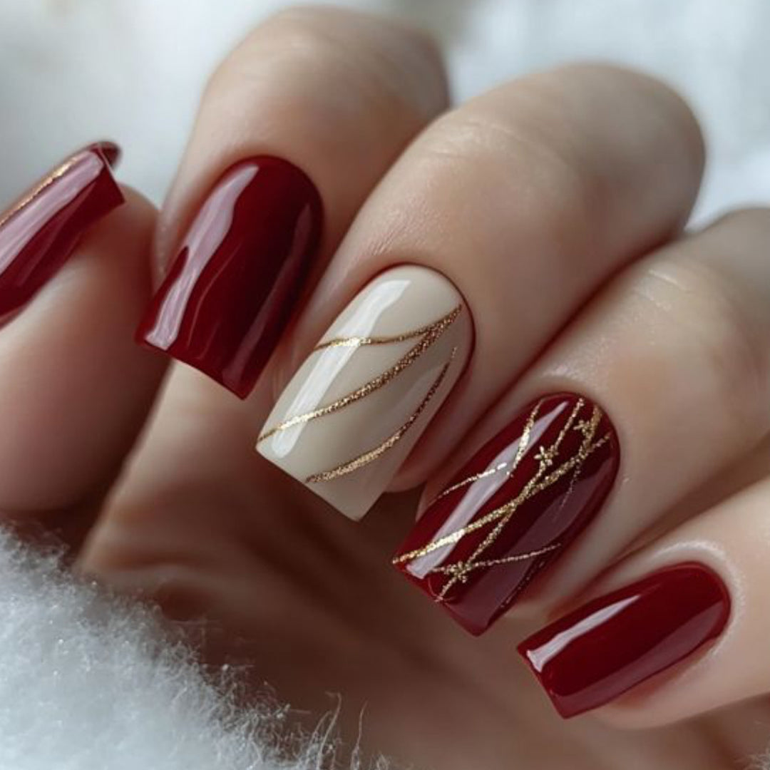Luxurious Metallic and Glossy Nail Art Extensions Stornfield