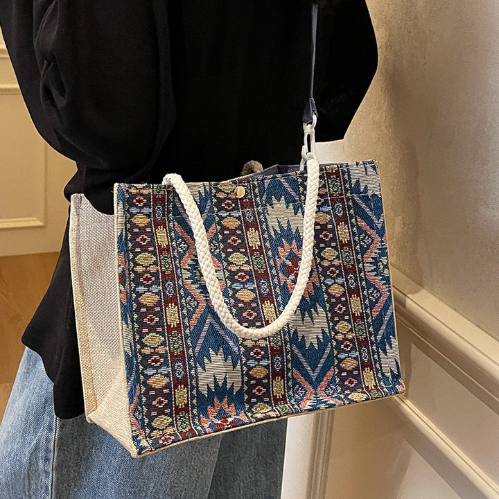 Handcrafted Ethnic Pattern Tote Bag
