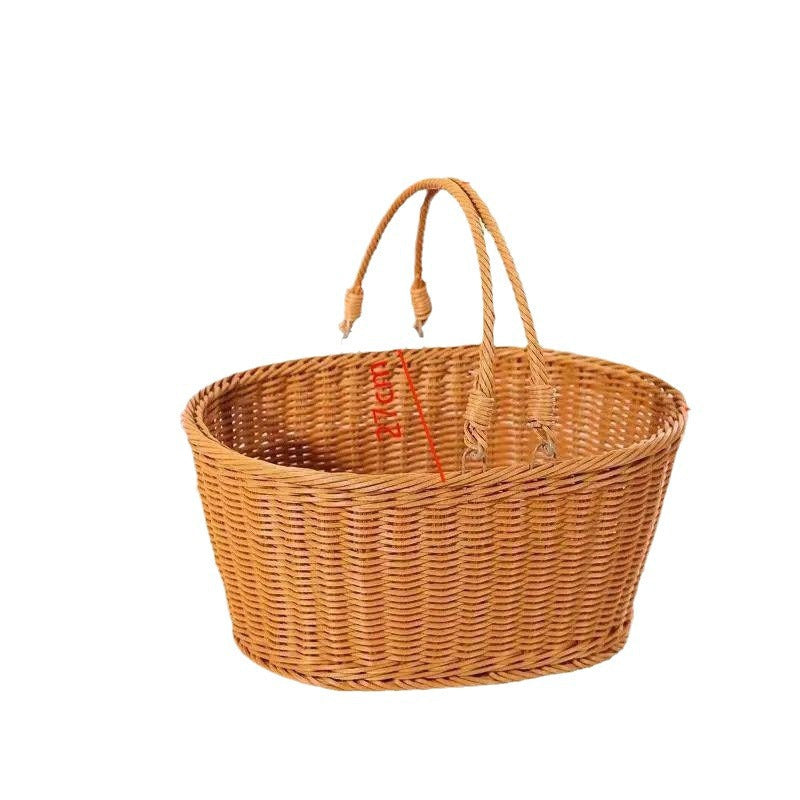 Handwoven Round Utility Basket Stornfield