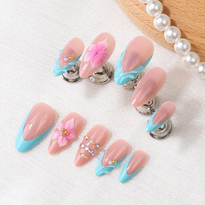 Creative Floral-Inspired Press-On Nail Set Stornfield