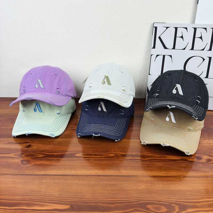 Men's Distressed Denim Style Cap Stornfield