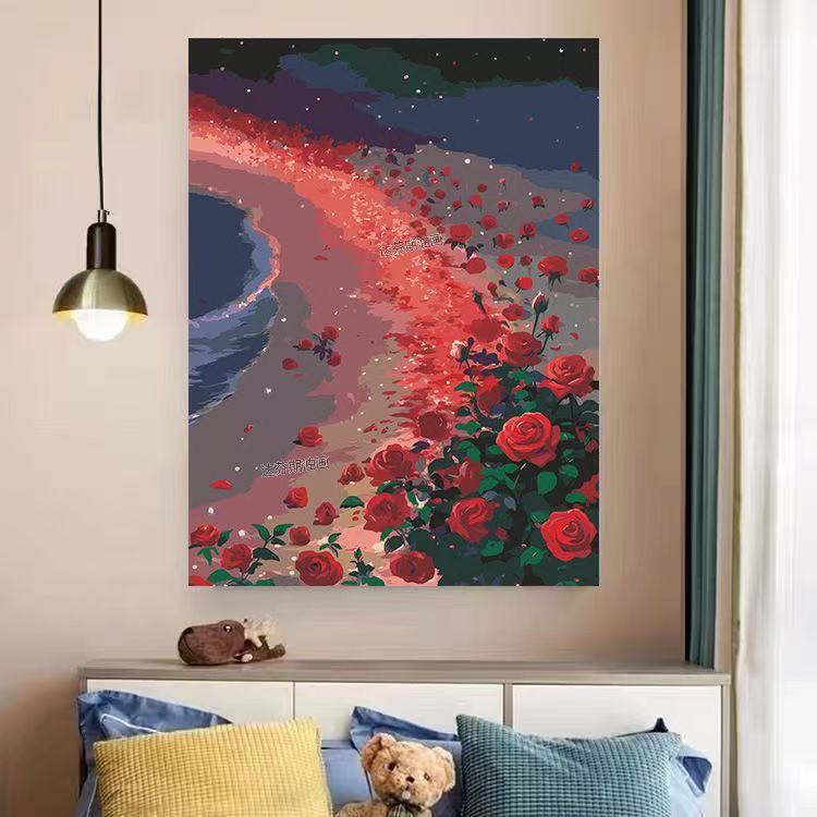 Heart and Floral Swirl Canvas Artwork Stornfield