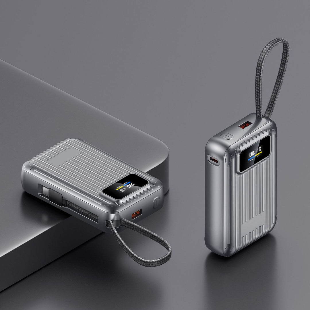Compact power bank with intelligent LCD display and fast charging function Stornfield