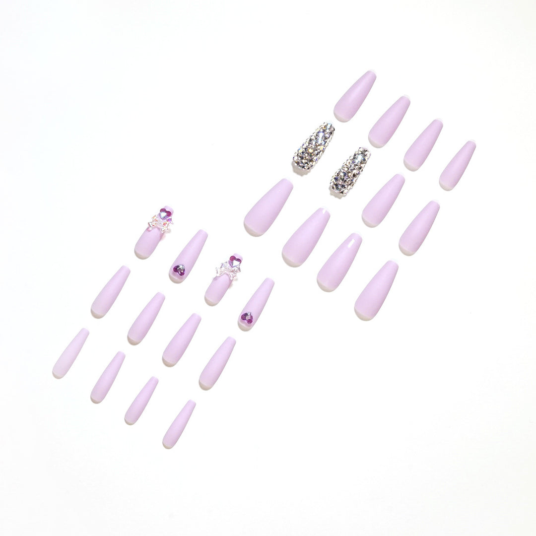 Artistic Stiletto Nails with Glitter and Flower Decorations Stornfield