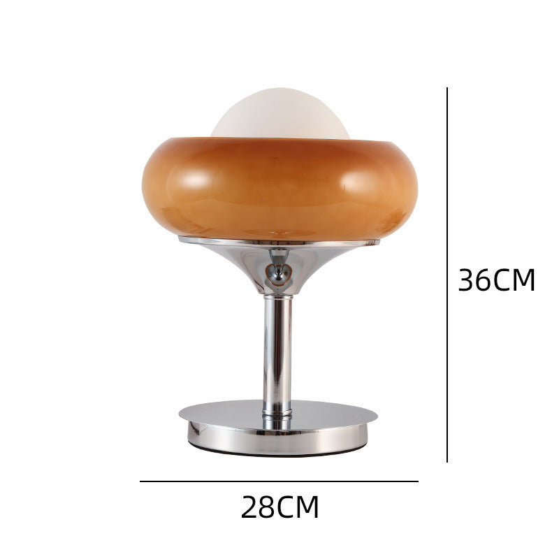 Modern Table Lamp with Sleek Metal Base and Soft Glow Shade