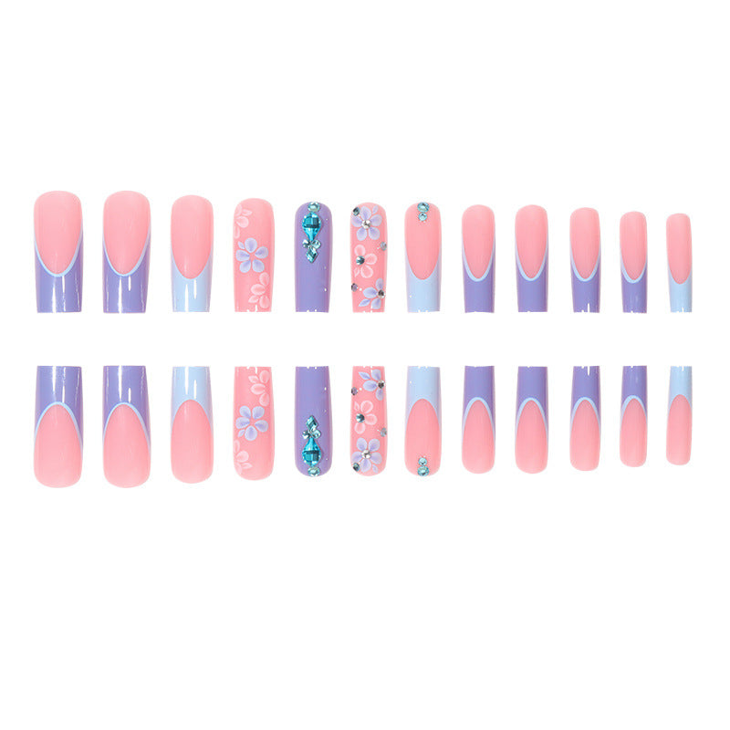 Decorative Floral Nail Art Press-On Nails Stornfield