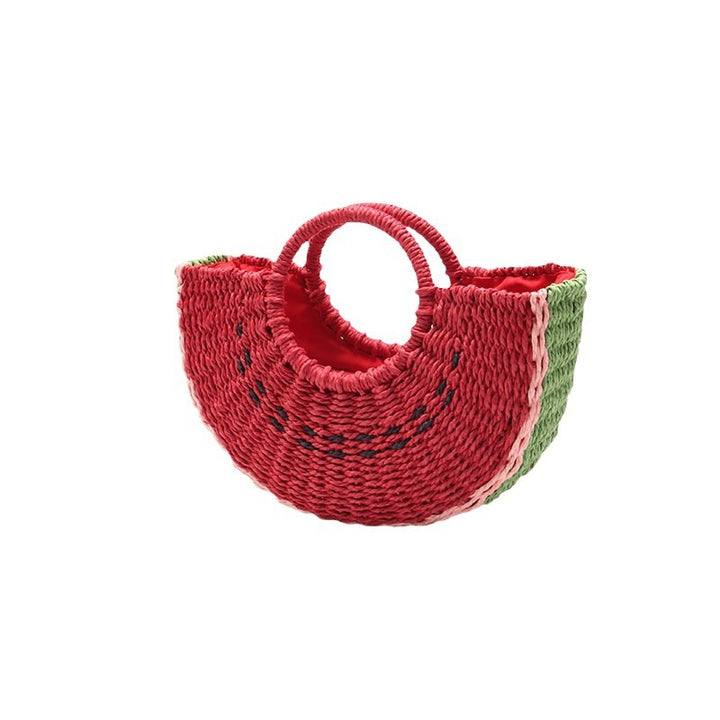 Handcrafted Basket Bag in Watermelon Design Stornfield