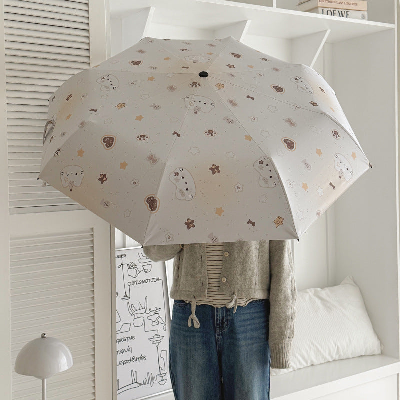 Women's Compact Umbrella with Charming Animal Design Stornfield