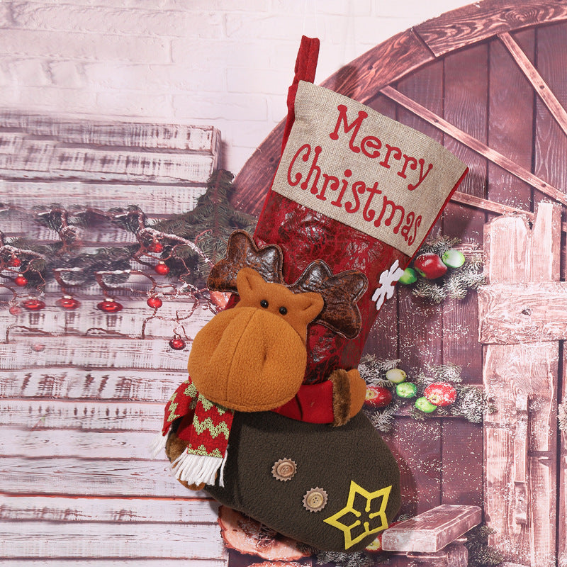 Cute Christmas stocking with snowman motif Stornfield