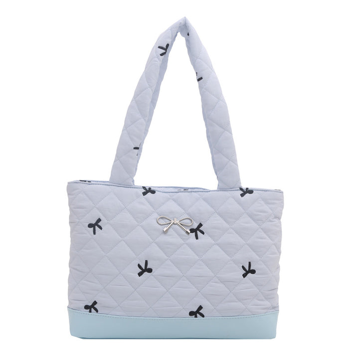 Quilted Decorative Bow Tote