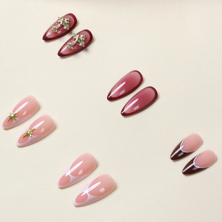 Artistic Multi-Design Press-On Nails