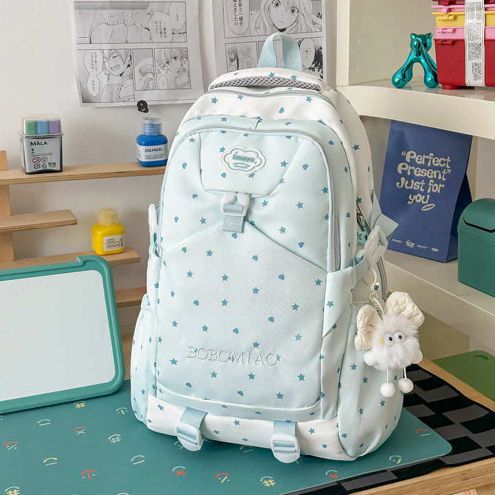 Stylish Star-Patterned School Backpack Stornfield
