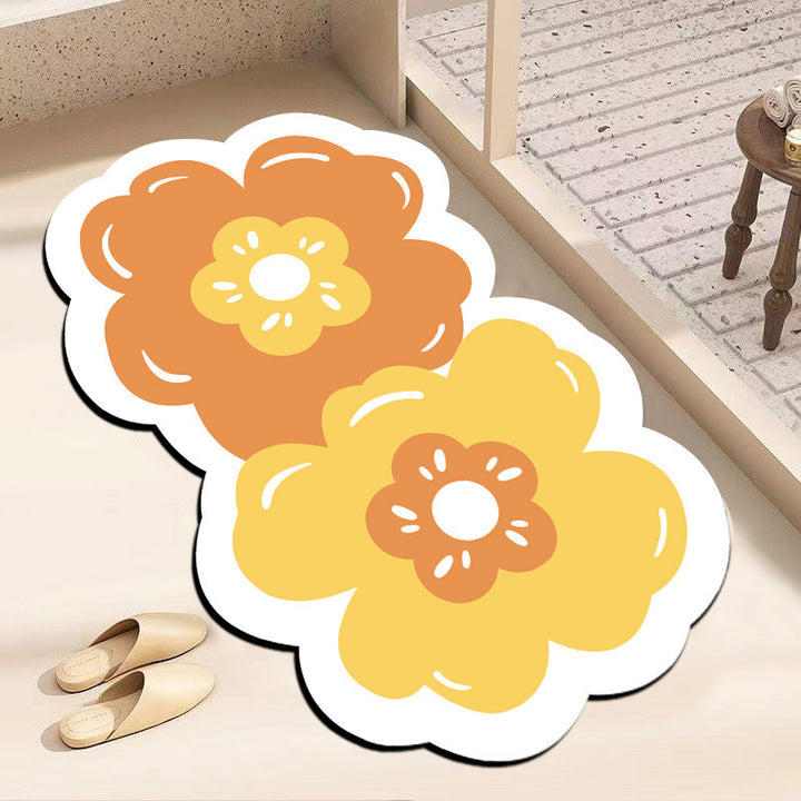 Floral Shaped Bath Mat