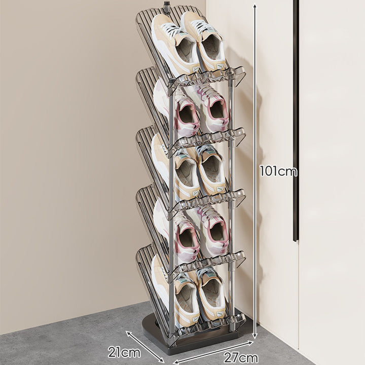 Dual-Tier Adjustable Angled Shoe Organizer