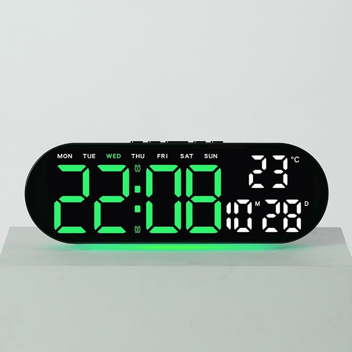 Digital alarm clock with multifunctional LED display and integrated thermometer function Stornfield