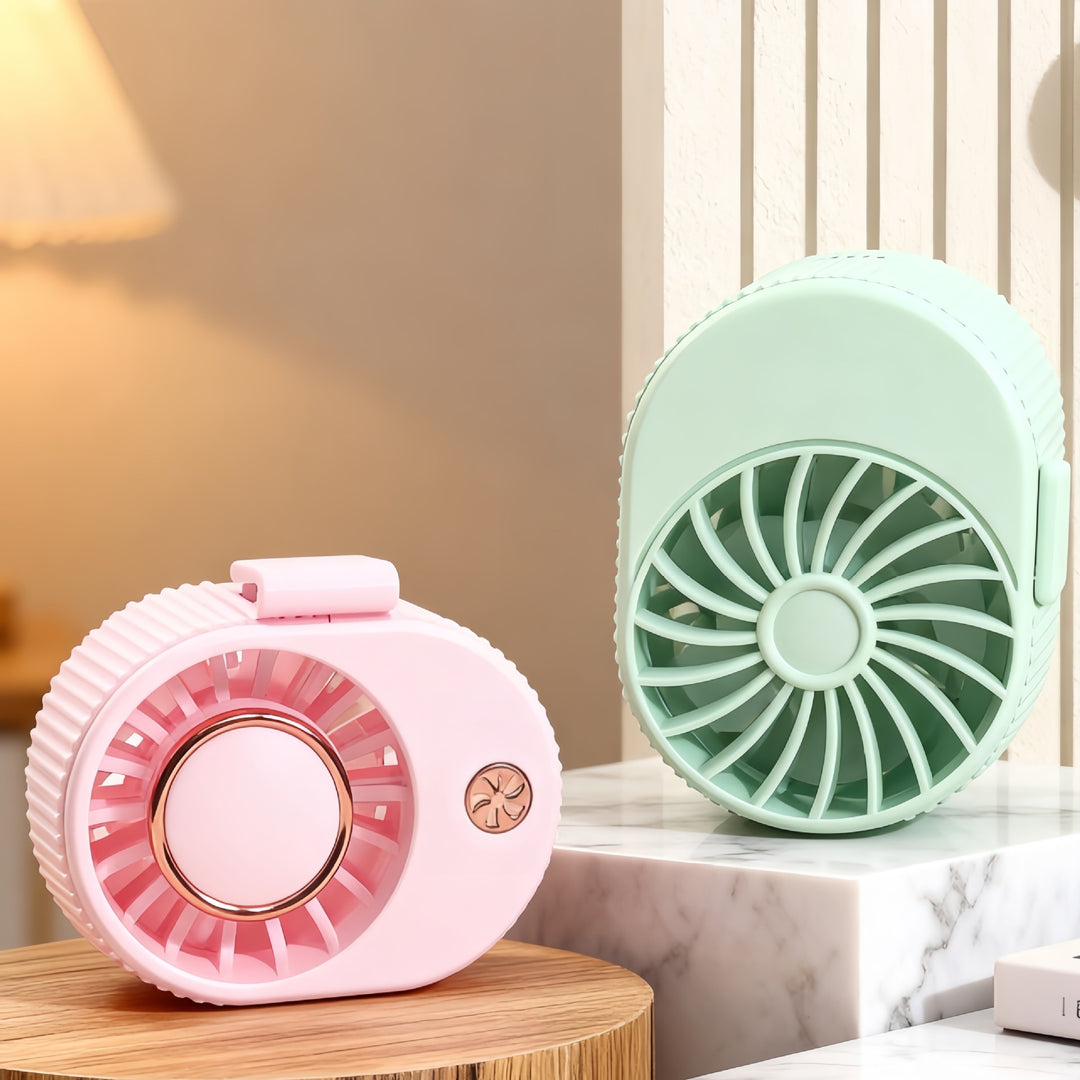 Women portable mini fan with adjustable tilt and USB connection Stornfield