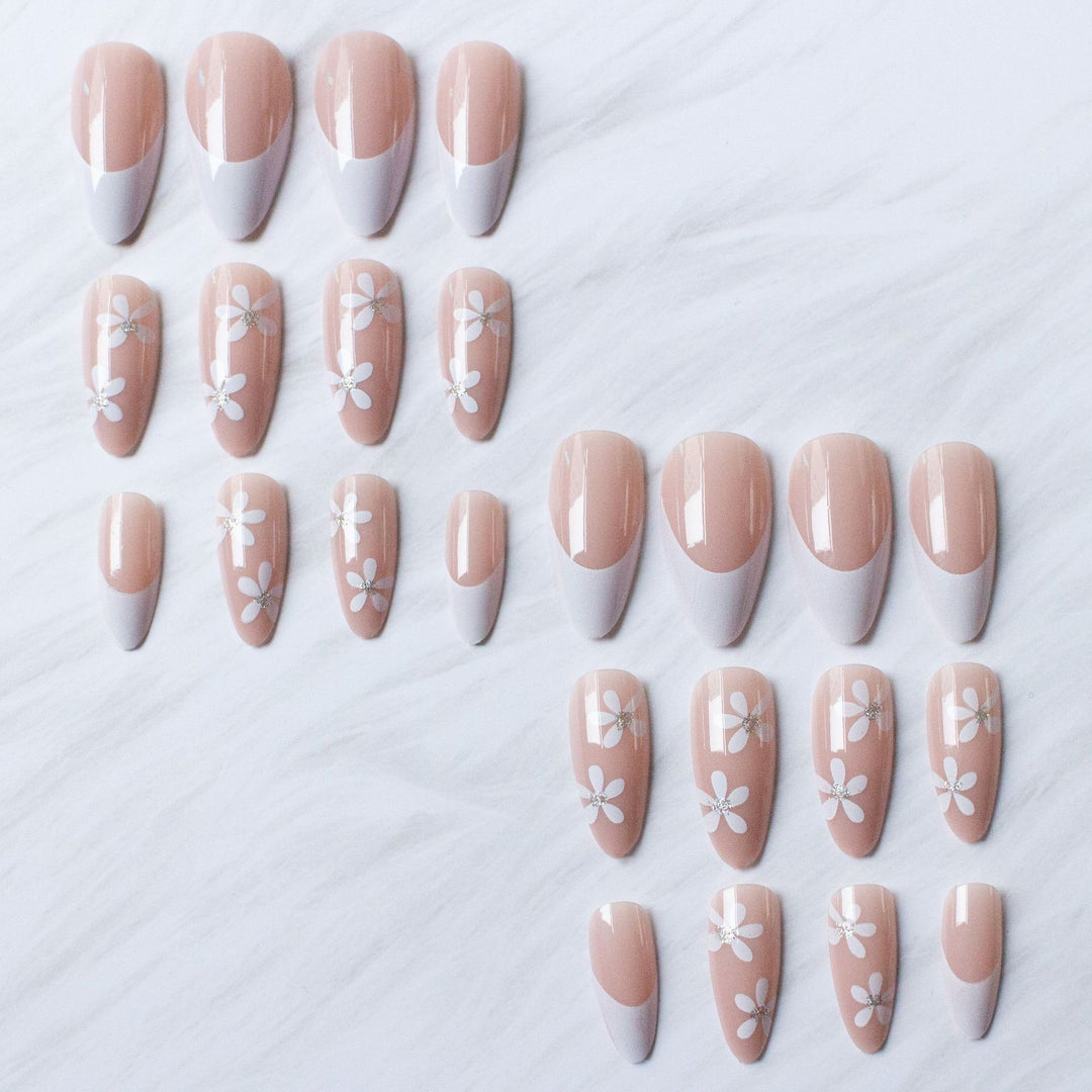 Elegant Floral Tip Acrylic Nail Art Kit