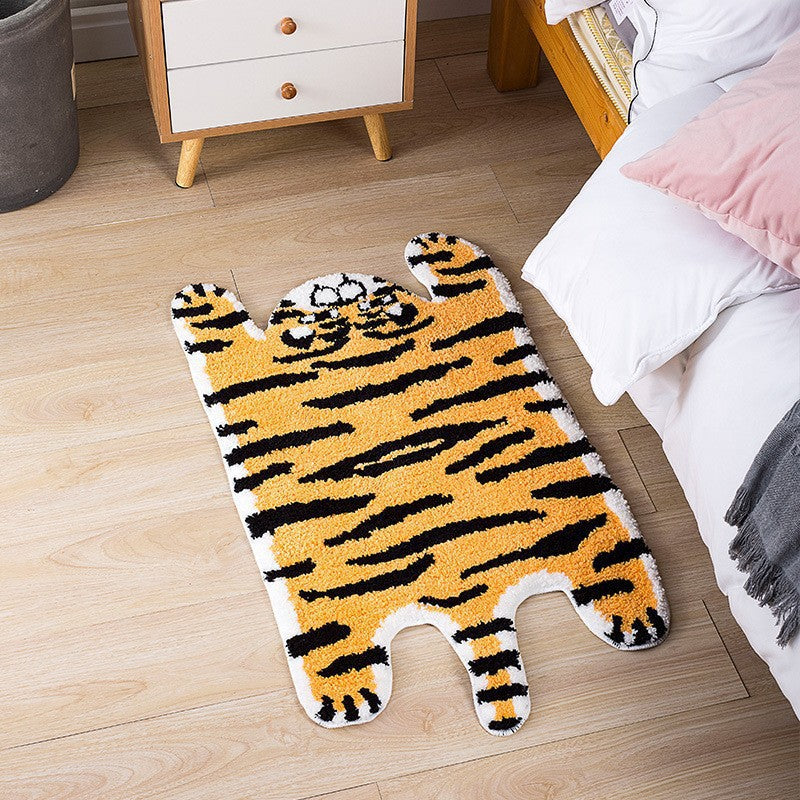 Plush Cartoon Crocodile Shaped Tufted Nursery Floor Rug