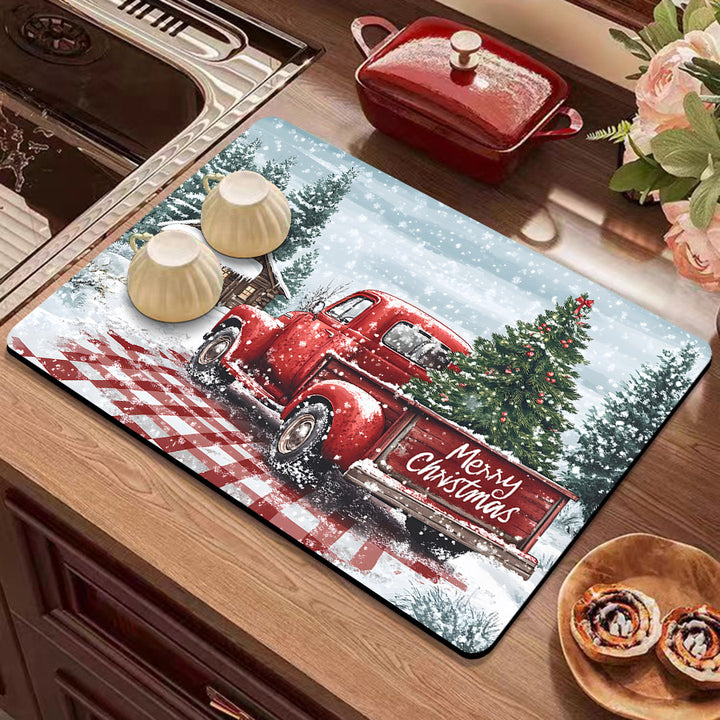 Holiday-Themed Kitchen Mat